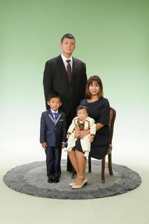 記念　家族写真　熊本　スタジオマリオ