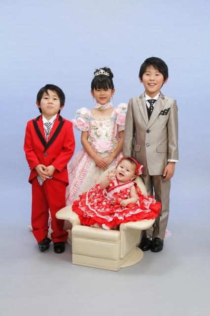 記念撮影 はやてくん じゅんやくん ひなちゃん みずきちゃん 鹿屋店 鹿児島県 七五三 お宮参りの記念写真ならスタジオマリオ