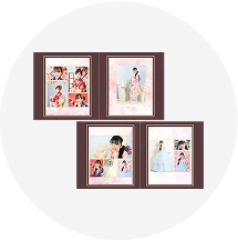 ふやせるアルバム用デザイン写真4面（12カット）