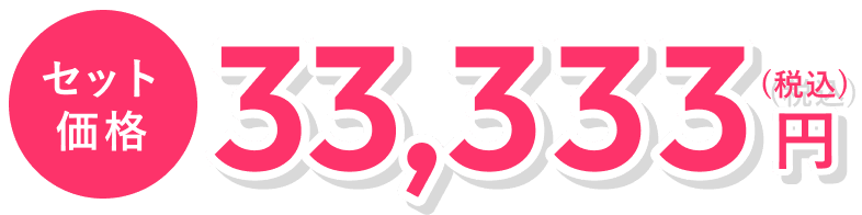 セット価格 33,3333円（税込）
