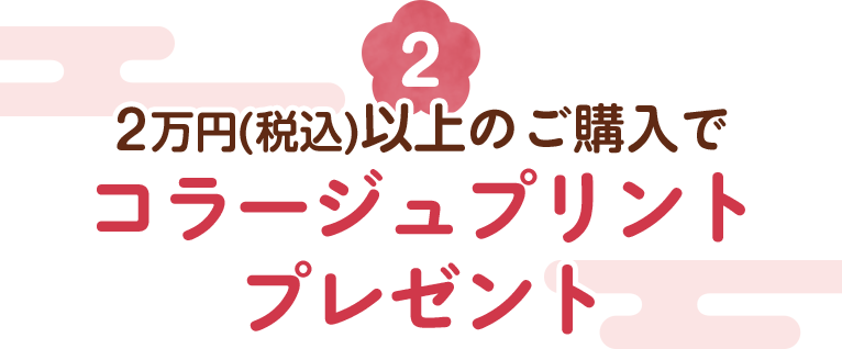 2万円以上のご購入でコラージュプリントプレゼント