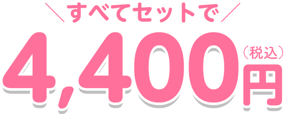 すべてセットで税込4,400円