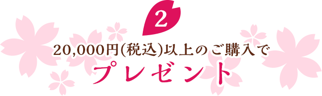 25,000円(税込)以上のご購入でプレゼント