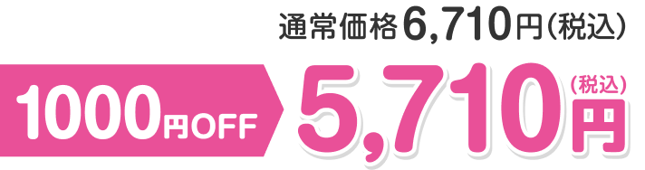通常価格6,710円が1000円OFF5,710円(税込)