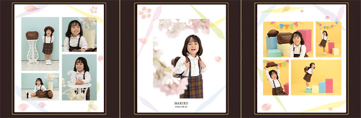 ふやせるアルバム用デザイン写真(3面)さくらびより