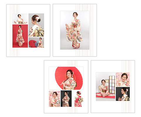 ふやせるアルバム用デザイン写真4面（12カット）